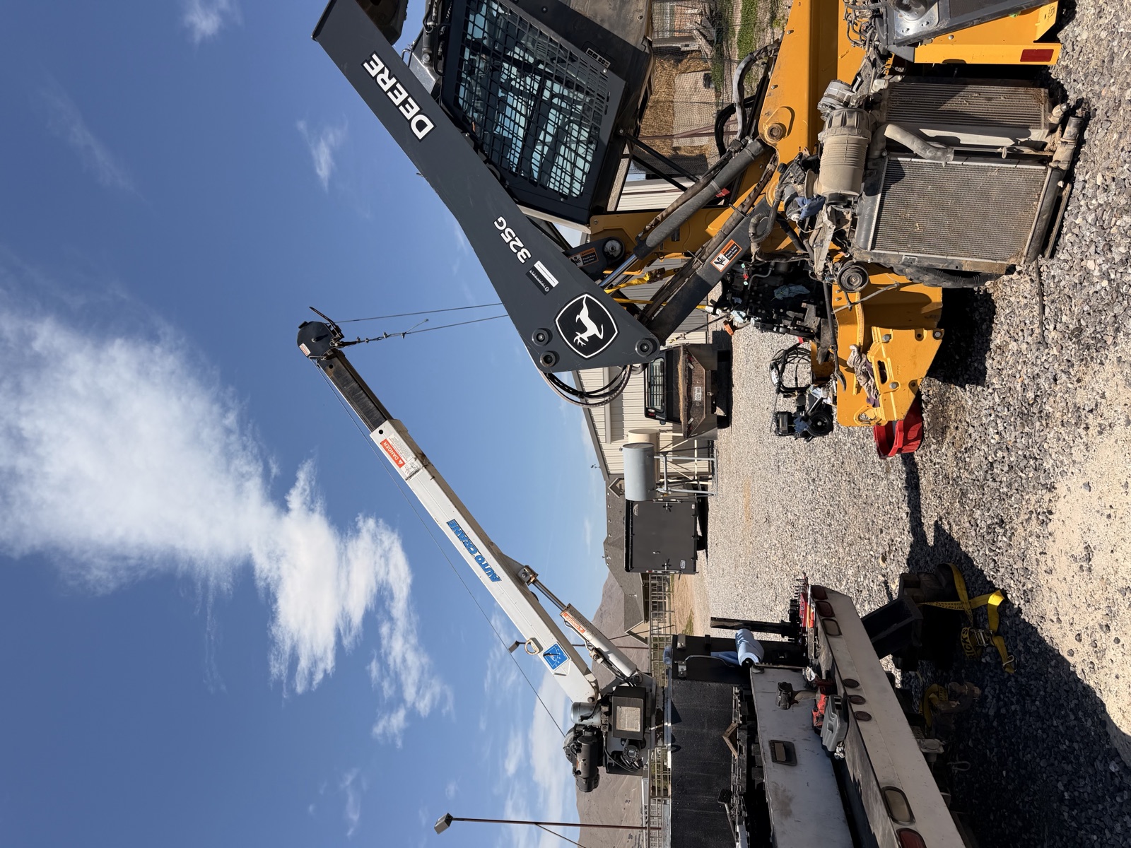 Blue OX servicing heavy equipment on site near Heber City, Utah